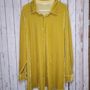 Soft Surroundings Velvet Boyfriend Tunic Size 1XL